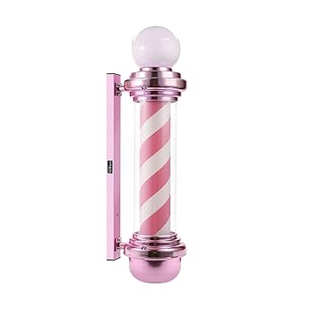 Amazon.co.jp: WDZD 80 cm サインポール、桜色ストライプ床屋の